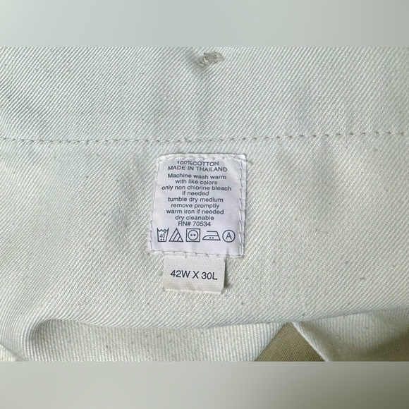 Orvis Pants Mens 42x30 Pleated Golf Straight Leg Casual Tan - Picture 8 of 11